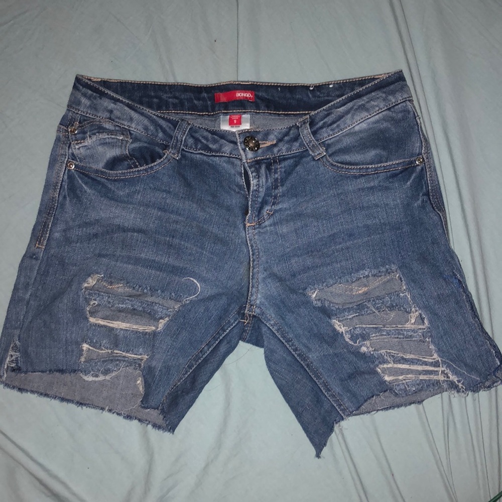 Ripped Jean Shorts